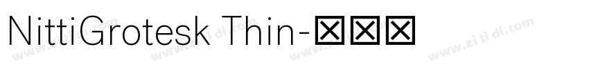 NittiGrotesk Thin字体转换
